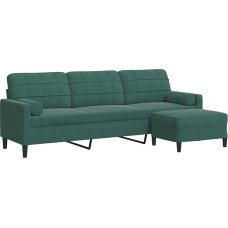 3 dalių sofa Dunkelgrün - Puiki, tvirta, su fufoshockeriu - Vonzimmer, Leseecke, Fernsehsofa Modelis3278279