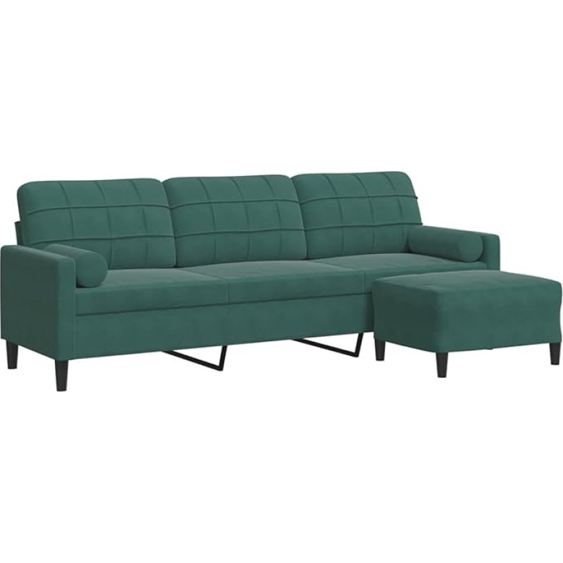 3 dalių sofa Dunkelgrün - Puiki, tvirta, su fufoshockeriu - Vonzimmer, Leseecke, Fernsehsofa Modelis3278279