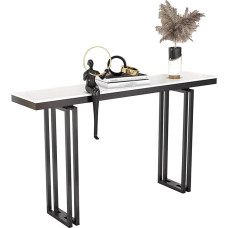 Console Table Modern Console Table in the Entrance Area, Long Sofa Table Behind the Couch, Entrance Table Made of Artificial Marble in the Hallway for the Living Room in the Foyer (Colour: