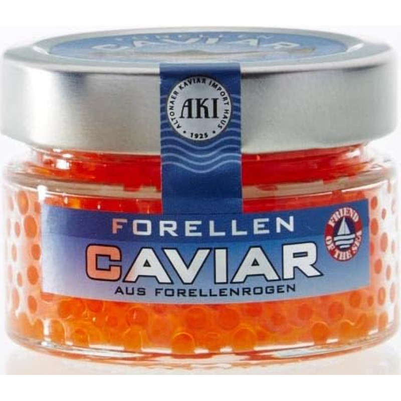 AKI upėtakių ikrai - 50 g stiklinė