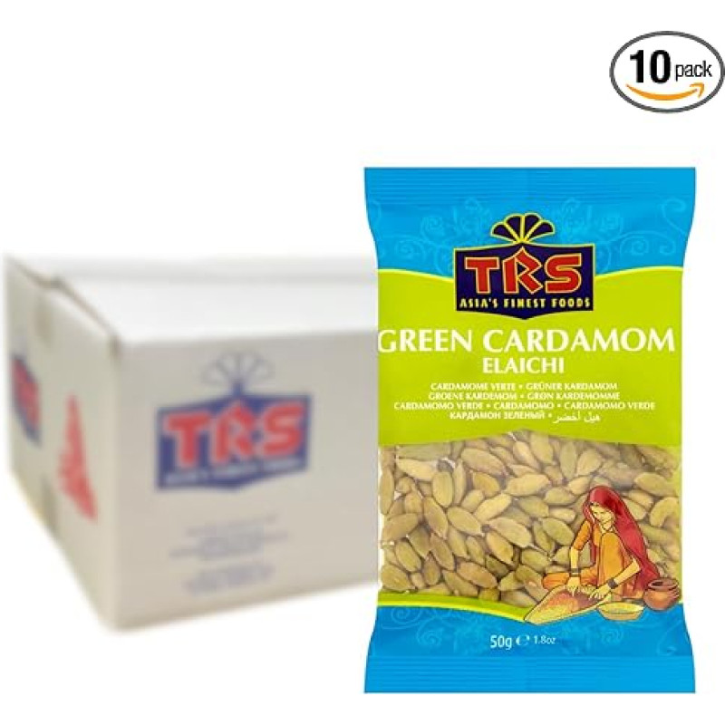TRS - Žaliasis kardamonas - daugkartinė pakuotė (10 x 50 g)