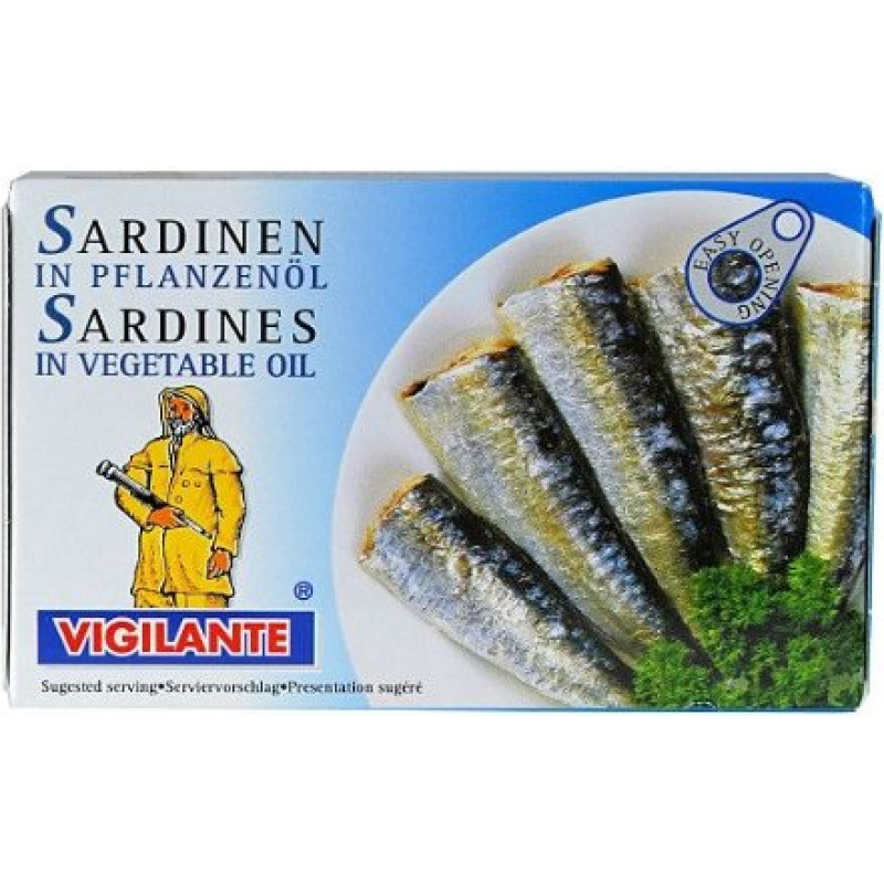 Sardinės augaliniame aliejuje / sardinas en aceite vegetal - 120 g