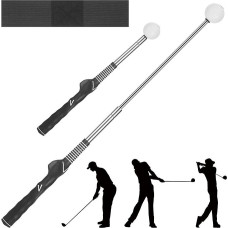 Golfo sūpynės treniruoklis su golfo sūpynės treniruokliu rankoms, ištraukiamas golfo sūpynės treniruoklis, golfo treniruokliai vidaus ir lauko treniruotėms, golfo treniruočių dovana vyrams ir moterims