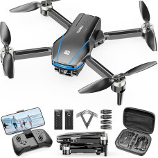 Dronas su 4K kamera vaikams, mini dronas suaugusiems, bešepetėlinis FPV RC dronas su 5G WiFi, aukščio išlaikymas, 3D flip, bepilotis režimas, trajektorija, žaislinės dovanos berniukams nuo 8 metų