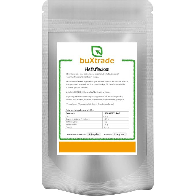 Mielių dribsniai | Mielės | Džiovintos | Melasa | Grynos | Maisto mielės | Buxtrade | Įvairūs kiekiai (5 kg)