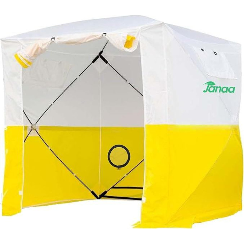 JAX3 Profesionali darbo palapinė Pop Up UV50+ 6 pėdų x 6 pėdų x 8 pėdų Greitas ir lengvas montavimas be įrankių Vandeniui atspari obliavimo palapinė Komercinė palapinė Stiklo pluošto palapinė sunkiems darbams