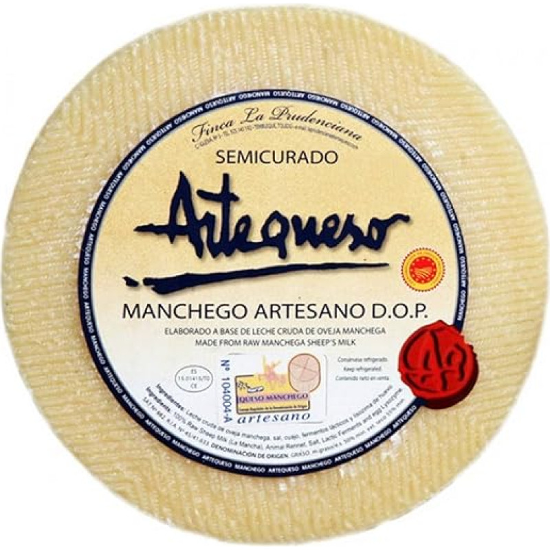 Semi-ripened sheep cheese 'DO Manchego' approx. 3.2 kg Artequeso