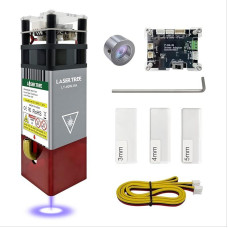 Lazerio modulio rinkinys 5 W optinės galios su oro palaikymu, LASER TREE 40 W 45 mm fiksuoto fokusavimo balanso graviravimo ir pjaustymo galvutė, 450 nm lazerinio graviravimo modulio galvutė, skirta graviravimo mašinoms, 12 V