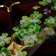 YiEr Vol14 Summer in the Forest Isle Bronzing Pet Tape Stickers, Original Design, for Scrapbook Supplies, Scrapbook Tape Stickers, Junk Journal Supplies