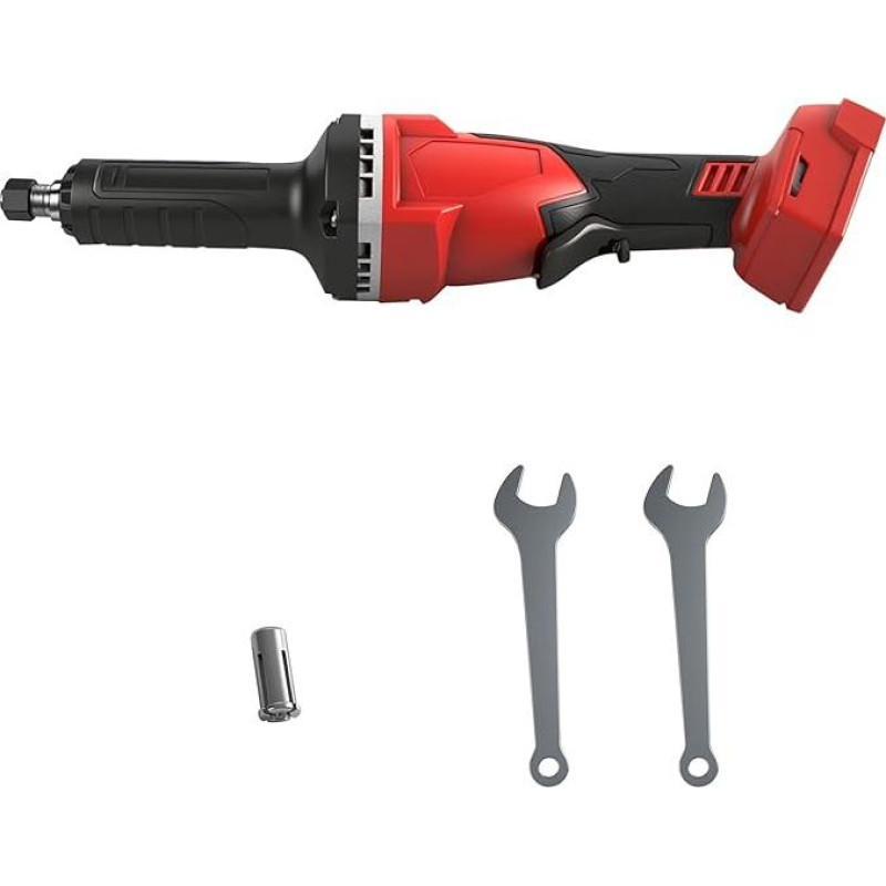 Akumuliatorinis tiesus šlifuoklis, suderinamas su Milwaukee M18 18 V akumuliatoriumi, 24000 aps/min bešepetėlinis tiesus šlifuoklis 6 mm 3 mm gręžimo griebtuvas Profesionalus lazdų šlifuoklis šlifavimui poliravimui graviravimui (be