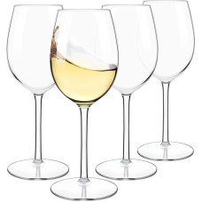 Tritan Plastic Wine Glasses Unbreakable Long Stem Red and White Unique Wedding Gift BPA Free Dishwasher Safe Large 18oz (530ml) Pack of 4