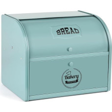 Duonos dėžė, duonos dėžė virtuvėje, didelė duonos dėžė su viršutiniu dangčiu, dviguba metalinė duonos dėžė, šviežios duonos, sausainių, pyragaičių laikymo talpykla, 40 x 32 x 24 cm (žalia)
