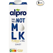 Alpro Not MLK Vegetable Milk Alternative Full Fat 3.5% 1 L | Pack of 8 (8 x 1 Litre)
