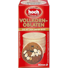 Hoch Whole Grain Baking Wafer Paper 50 mm Diameter | Made of Whole Wheat Flour | Ideal for Christmas Pastries & Macaroons | Natural Ingredients | Even Baking Results | Traditional Quality