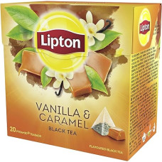 Lipton Black tea vanilla caramel - for an extraordinary, sweet taste experience (1 x 20 tea bags)