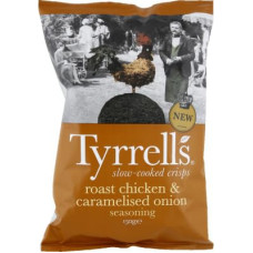 Tyrrells Stone Cooked Crisps roasted chicken & caramelised onion seasoning 150 g