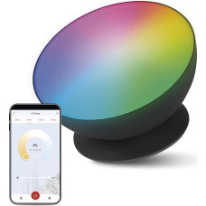 EMOS - Išmanusis LED aplinkos apšvietimas su programėle - Ryškumas maks. 330 lm, RGB ir CCT spalvų kaita - Išmanusis netiesioginis apšvietimas, suderinamas su programėle ir balso asistentais - su 1,5 m maitinimo kabeliu - juodos spalvos