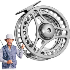 Leichte Fliegenrolle - Präzisions-Angelrolle, Mehrzweck-Süßwasser-Fliegenrollen mit leichtgängigem Bremssystem, Aluminiumkonstruktion, kompaktes Angelzubehör für Forellen- und Barsch-Abenteuer