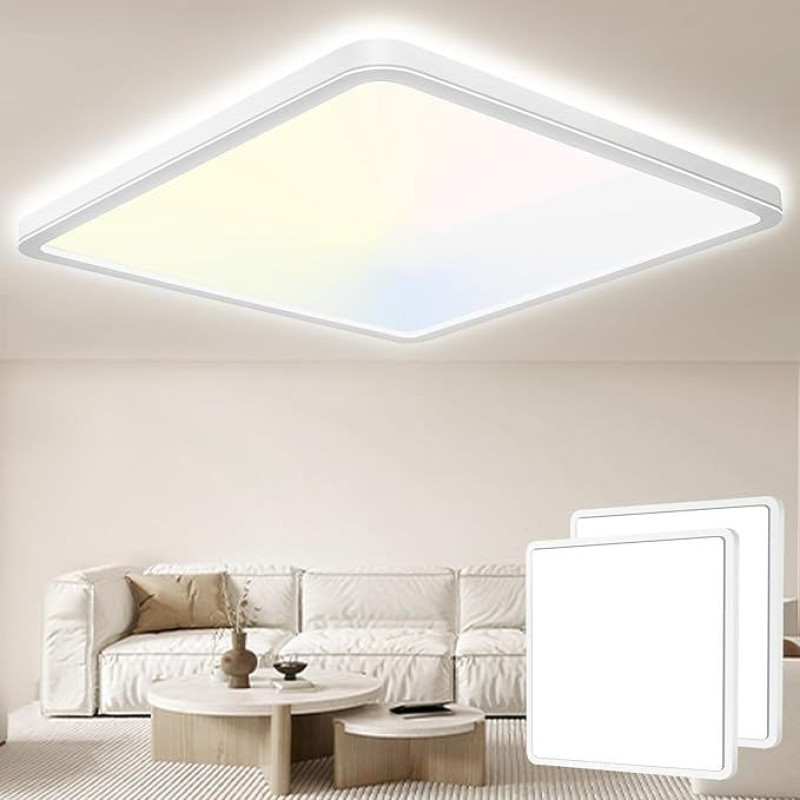 LED lubų šviestuvas 24 W 6000 K / 4000 K / 3000 K 3200 LM IP54 itin plonas lubų šviestuvas plokščias kvadratinis modernus vonios kambario šviestuvas virtuvės šviestuvas prieškambario miegamasis balkonas svetainė biuras virtuvė