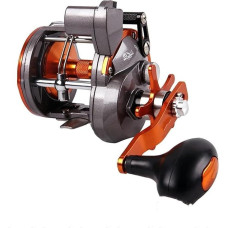 Karpfenrute Angelrolle Konventionelles Level Wind Trolling Rolle Wolfsbarsch Zackenbarsch 5,2:1/3+1BB Max Drag 25Kg Pesca Angelrollen