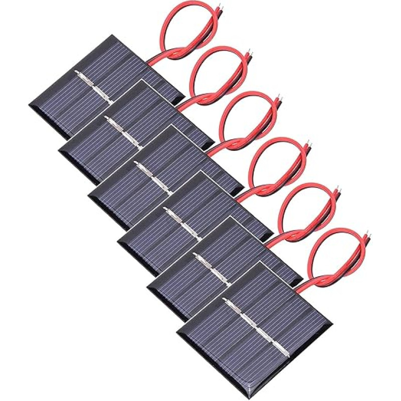GTIWUNG 6 vnt. 3 V 0,3 W 65 x 48 mm mikro mini saulės baterijų elementų Saulės baterijos, skirtos saulės energijai, 