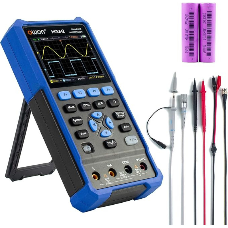 OWON HDS242 rankinis oscilografas, 20000 skaitmenų skaitmeninis multimetras, skaitmeninis oscilografas, nešiojamasis universalus testeris 