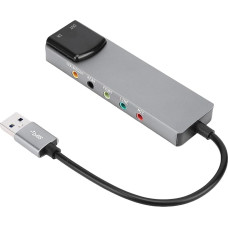 Lazmin112 7.1 USB Surround Sound Card, 5.1 and Dual Channel Output, Supports 32Khz/44Khz/48KHz, Plug and Play, High Resolution Music, External Stereo Sound Card, for Laptop, PC