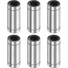 išteklių žemėlapis LM16LUU Linearkugellager, 16 mm Bohrungsdurchmesser, 28 mm Außendurchmesser, 70 mm Länge, doppelseitige Gummidichtung, lineares Bewegungslager für 3D-Drucker, CNC-Maschinen-Anwendungen