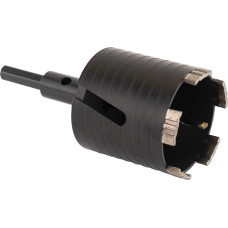 Deimantinis gilintuvas su deimantine galvute 82 mm skersmens su M16 lizdu + šešiakampiu adapteriu ir centriniu grąžtu - 80 mm darbinis ilgis - galima gręžti mūrą, smėlio-kalkių plytas, poroloną ir kt. Profesionalus deimantinis