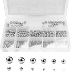 620 vnt. rutulinių guolių rutuliukų, plieniniai rutuliukai 1-8 mm, nerūdijančio plieno rutuliukų rinkinys, nerūdijančio plieno metaliniai rutuliukai įvairių tipų transporto priemonių ratams