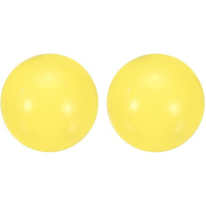 QUARKZMAN 2 Stück PP Kunststoff Lagerkugeln 1 3/8 Zoll (35mm) Solide Kunststoffkugeln G2 Präzision Polypropylen Mini Kugeln Gelb