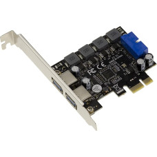 KALEA-INFORMATIQUE PCI Express PCIe USB 3.0 Card with 2 External 5G Type A Ports and 2 Internal Ports to 19 Pin USB3 Male Auto POWER SUPPLIED with NEC D720201 Chipset