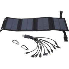 10 W Solarpanel, tragbar, faltbar, Solarstrom-Modulplatine für Reisen, Camping, Schwarz