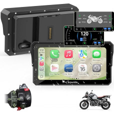 Carpuride W602BS Pro Motorrad CarPlay Bildschirm für BMW Motorräder, Kabelloses CarPlay & Android Auto, Wasserdichter 6 Zoll Touchscreen, Dual Bluetooth, Gegensprechfunktion.