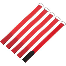 sourcing map Wiederverwendbare Batterie-Spanngurte, 1 x 30,5 cm, rot, Nylon, Mehrzweck-Batterie, Halteband, verstellbarer Gurt, Hakenschlaufen, Befestigungsband für Quadcopter, FPV-, RC-Drohnen, Boote