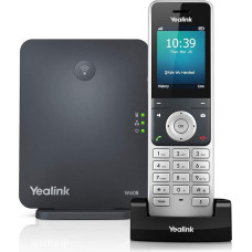Yealink W60P Belaidis TFT telefonas Juodas, sidabrinis IP telefonas (restauruotas)