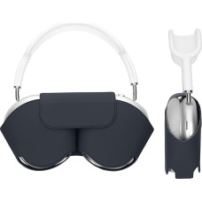 kwmobile Case for Apple AirPods Max/AirPods Max 2 Case - Soft Polyester Headphone Cover - Sleep Mode Compatible - Dark Blue