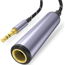 1/4 to 3.5mm Headphone Adapter, TRS 6.35mm Female to 3.5mm Male Stereo Audio Adapter for Amplifier, Guitar, Piano, Home Theater Devices to Phone, Laptop, Headphone - 30cm