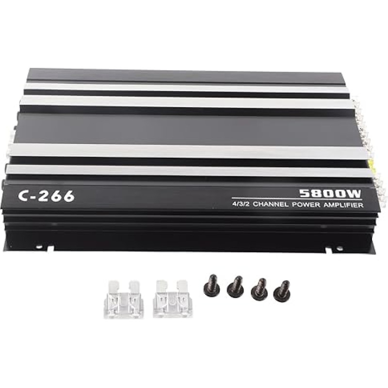 Akozon 5800W 12V viso diapazono stiprintuvas Automobilių stiprintuvas Aukštos kokybės stiprintuvas Nešiojamasis O Stereo garso žemų dažnių garsiakalbis, populiarus