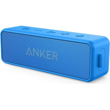 Anker SoundCore 2 Bluetooth Speaker with Dual Bass Driver, 24h Playtime, Upgraded IPX7 Waterproof with Built-in Microphone, Wireless Speaker (Black) (Refurbished)