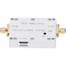 Antenna Amplifier 10MHz to 6GHz 10DB High Gain LNA Amplifier High Frequency Amplifier Board with SMA Interfaces for FM Radio