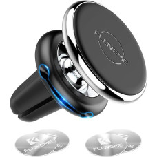 FLOVEME Magnetinis automobilinis telefono laikiklis Automobilinis oro ventiliacijos laikiklis Magnetas 4 metalinės plokštelės Universalūs telefono laikikliai automobiliams Suderinamas su iPhone 11 8 7 7 X XR XS SE Samsung S20 S10 S9