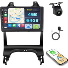 Hikity Android 15 4+64GB Autoradio für Peugeot 3008 2009-2015 mit 9 Zoll Incell Touchscreen, Autoradio 2DIN mit Wireless Carplay Android Auto, FM/RDS Radio BT GPS WiFi Rückfahrkamera + MIC