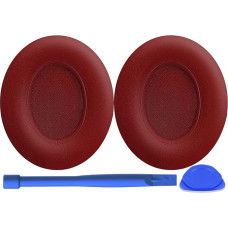 Replacement Ear Pads for Beats Studio 2 & Studio 3 Wireless Headphones Earpads with Soft Protein Leather Noise Isolating Memory Foam (Red)