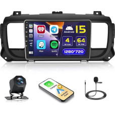 5G WiFi 4 + 64G Android automobilinis radijas Citroen Jumpy 3, Peugeot Expert, Toyota Proace 2006-2021 Belaidis Carplay Android automobilis, 9 colių IPS ekranas automobilinis radijas su navigacija Bluetooth EQ FM/RDS SWC