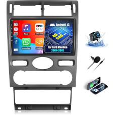 OiLiehu 4+64G Android 13 Dvigubas DIN radijo imtuvas Carplay Android automobilis Ford Mondeo 2004-2007 m. Automobilinis radijas su 9 colių ekranu Palaiko Mirror Link Bluetooth FM RDS GPS WiFi SWC EQ + atbulinės eigos kamera