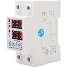 Asixxsix 230V kintamosios srovės apsauga 63A, savaime atsigaunantis viršįtampių apsaugos įtaisas su įtampos ekranu 50/60Hz Apsaugos nuo viršįtampių apsauga nuo uždelsto atstatymo apsauga namams