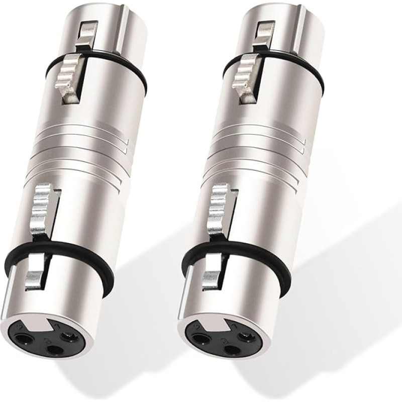 2 x XIR-Stecker-Adapter, 3-polige Buchse auf Buchse, XIR-Adapter für RF-Audio-Schnittstellen zur Lösung von Stecker auf Stecker, Adapter für Erweiterungsstecker, Mikrofon-Mischpult