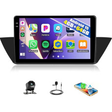 CAMECHO 4G + 64G Android 15 automobilinis radijas su navigacija BMW X1 E84 2010-2016, dvigubas DIN 10 colių automobilinis radijas su jutikliniu ekranu, Carplay Android automobilinis belaidis Bluetooth 5.0 FM/RDS Mirror Link EQ + atbulinės eigos kamera