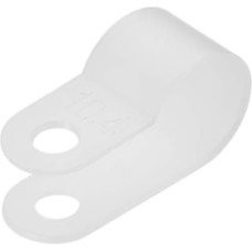 sourcing map Cable Clips Wire Holder R Type Clip Clip 10.4mm for Home Office Cable Management (White) 50 Pack